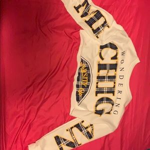 White Wondering Michigan Crop Top